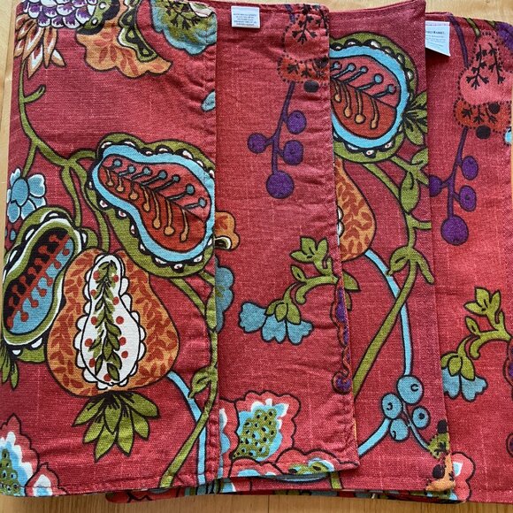 Discontinued World Market Pattern Tatiana Set of 4 100% Cotton Fabric Placemats - Picture 4 of 8